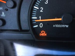 check engine light on after battery change