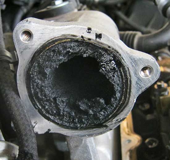 Clogged EGR valve