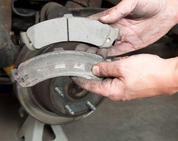 Worn brake pads