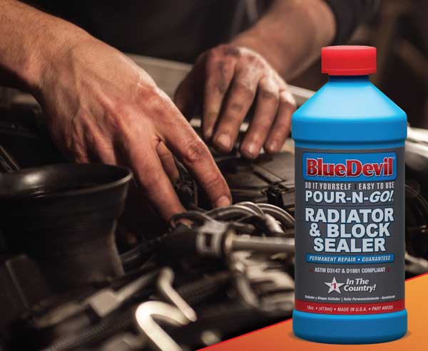 Can a Blue Devil clog a radiator