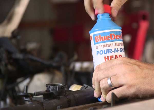 Can you use BlueDevil head gasket sealer without removing the thermostat
