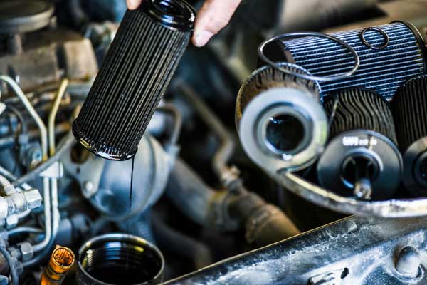 Damaged oil filter