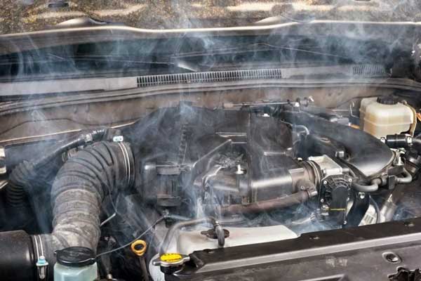 How do you fix an overheating engine while idling