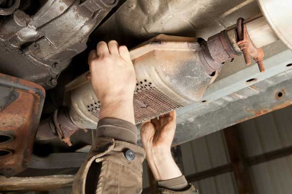 If the catalytic converter is damaged