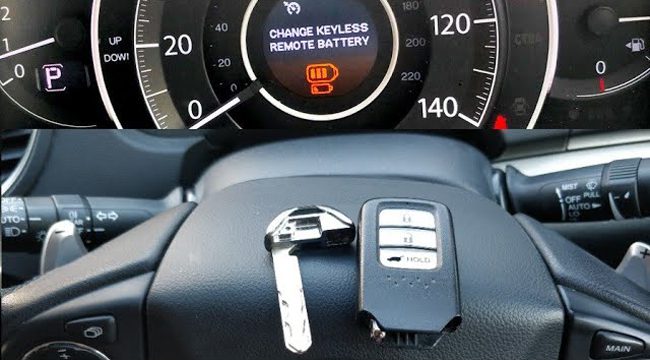 Key Fob Battery Low Warning Light